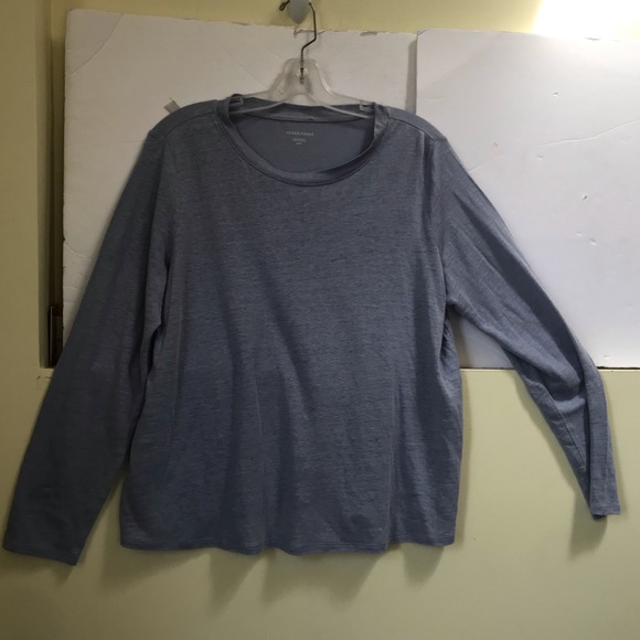 Eileen Fisher Organic Linen Jersey Crew Neck Top T Shirt Knit Sweater Minimalist - Picture 3 of 12